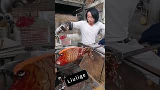 Make a big glazed carp  Liulige glass blowing liuli fused Crafts [upl. by Aihsas850]