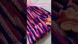 Crochet Easy Hat Beanie How To Tutorial [upl. by Blumenthal]