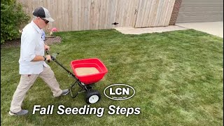 FALL LAWN SEEDING  Step By Step with the Yard Mastery Seeding Support Pack [upl. by Baylor]