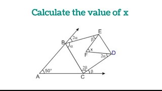 In the given figure find the value of x mathwizard7264 [upl. by Asaert381]