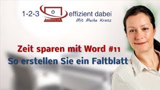 Zeit Sparen mit Word 11 So erstellen Sie ein Faltblatt [upl. by Eeruhs]