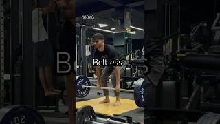 180KG BELTLESS shorts deadlift [upl. by Yaluz]