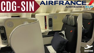 AIR FRANCE BUSINESS CLASS  RUN DOWN CABIN  PARIS  SINGAPORE  BOEING 777300er  TRIPREPORT 4K [upl. by Howund]