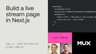 Building a live stream page in Nextjs [upl. by Acinat716]