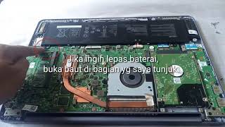 Asus Vivobook S14 A411U  Cara Buka Cover Ganti Baterai [upl. by Ilrahc571]