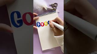 Lettering Google logo shorts nhuandaocalligraphy lettering [upl. by Edvard]