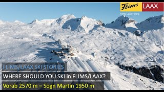 Where to Ski in LAAX Vorab  Sogn Martin Pisten 30 34 38 [upl. by Akired]