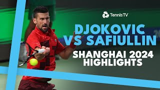 Novak Djokovic Takes On Roman Safiullin In Shanghai 👌  Shanghai 2024 Highlights [upl. by Avin]