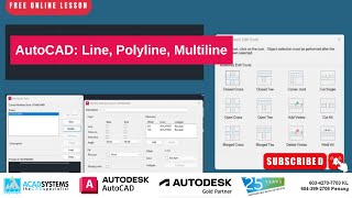 AutoCAD Line Polyline Multiline [upl. by Modla]