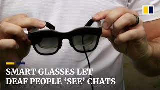 Livecaption glasses let deaf people read conversations using augmented reality [upl. by Neelyhtak]