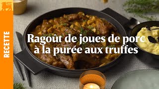 Ragoût de joues de porc à la purée aux truffes [upl. by Edobalo183]