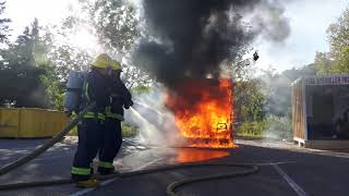 Huntsville Fire Department flashover demonstration [upl. by Nevram]