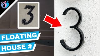 how to install floating house numbers [upl. by Ahsinhoj]