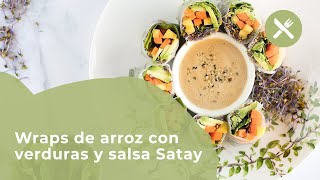 Wraps de arroz con Verduras y Salsa Satay  Vita33Shop [upl. by Angelis183]