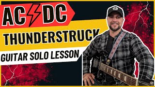 ACCD  quotThunderstruckquot Guitar Solo Lesson [upl. by Martinic]