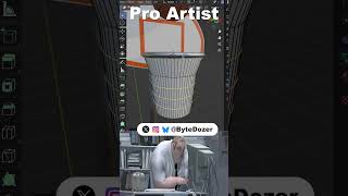 Noob vs Pro artist Making a BBall Hoop blendertutorial blender blendercommunity blender3d b3d [upl. by Derfniw]