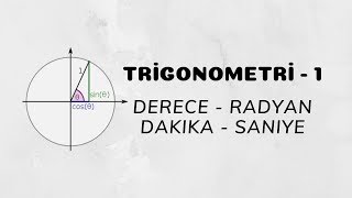 Trigonometri  1 Derece  Radyan  Dakika  Saniye [upl. by Nylirej]