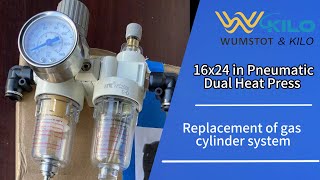 WUMSTOT KILO 16x24 Dual Heat Press Pressure Regulator Replacement  Complete Guide [upl. by Aniret]