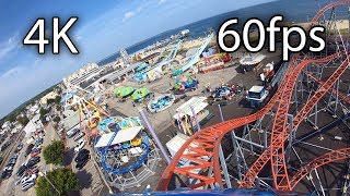 Sea Viper front seat 4K onride POV 60fps Palace Playland [upl. by Euf]