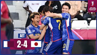 AFCU23  QFinal  Qatar 2  4 Japan [upl. by Eiggem]