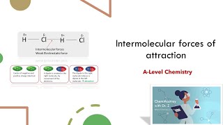 Intermolecular forces of attraction between Covalent molecules Alevel Chemistry [upl. by Marceau]