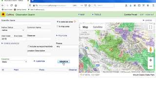 Calflora Observation Search demonstration [upl. by Pournaras]