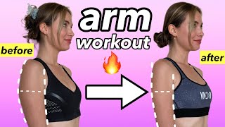 SLIM DOWN ARMS in 2 weeks  quick arm slimming workout no equipment [upl. by Drescher]