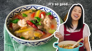 Easy TOM YUM CHICKEN Soup Recipe [upl. by Gnouhk918]