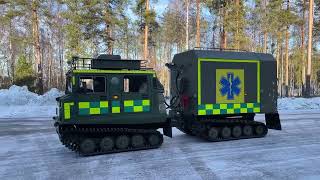 Köp Bandvagn Hägglunds BV206 sjukvårdsvagn på Klaravik [upl. by Kiona]