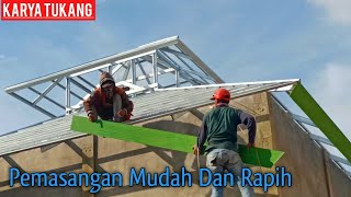 CARA MUDAH MEMASANG LISPLANG GRC MOTIF SERAT KAYU [upl. by Rand]