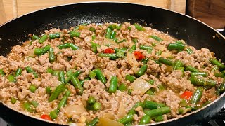 Original Pork Gising Gising Filipino Recipe  spicy mince pork with coconut milk [upl. by Warram]