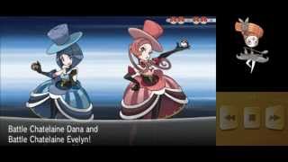 Pokemon Y  Battle Maison Vs Battle Chatelaines Dana and Evelyn [upl. by Eolcin597]