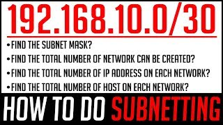 SUBNETTING In Computer Network  How To Find Subnet Mask Network ID Host IP Address amp Broadcast ID [upl. by Aerol794]