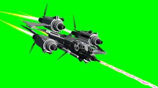 H Wing Fighter with laser gun and jet drive in different flights  quot Chroma Key Effectsquot [upl. by Solakcin]