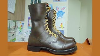 Making Corcoran Military Jump boots  Пошив американских прыжковых ботинок [upl. by Bartholomeus]