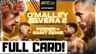 UFC 299 Predictions OMalley vs Vera 2 Full Card Betting Breakdown [upl. by Waiter147]