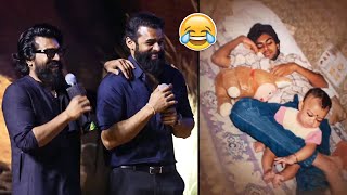 Global Star Ram Charan and Sai Dharam Tej Hilarious Reactions To Their Childhood Photos  SDT18 [upl. by Aiceled]