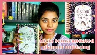 Alicia Souza undated planner unboxing and flip through 🌸📝📒 [upl. by Vinaya149]