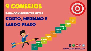 9 CONSEJOS para hacer tus METAS a CORTO MEDIANO Y LARGO PLAZO 😲😲 [upl. by Rasla]