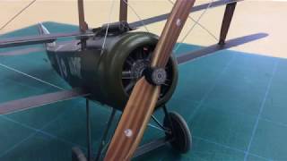 Microaces Sopwith Triplane  Spinning the Clerget 9B [upl. by Nnyroc684]