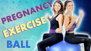 Full Body Pregnancy Workout With Birth Ball Exercises  Cardio  Exercises  Stretches [upl. by Lazaruk]