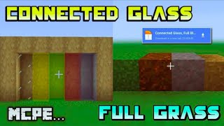 Connected GlassFull Grass Block Texture Pack For Mcpe 120  Connected Glass Mod Minecraft Pe [upl. by Deeas]