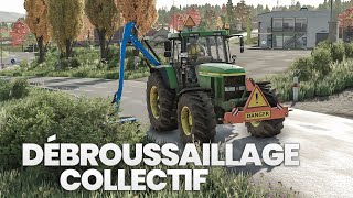 Lépareuse Rousseau en multi FS22  gameplay communal [upl. by Eedissac]