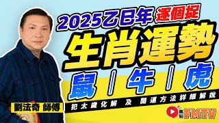 【鼠🐀、牛🐃、虎🐅】2025乙巳蛇年十二生肖運勢預測｜2025犯太歲、人緣運、財運、事業運、姻緣運生肖詳講《劉法奇玄真堂︱第57集》CC字幕︱蛇年運程︱生肖運程︱FMTV [upl. by Orran]