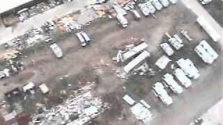 2007 Tornado damage Nappannee Indiana aerial [upl. by Wallinga447]