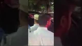 Congress Medak MLA Mynampally Rohits car blocked by police in Rahul Gandhis convoy [upl. by Nauqyt726]