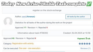 Today New Aviso Task 5 Ruble complete  how to work on aviso  Aviso auto Earning [upl. by Aniala699]