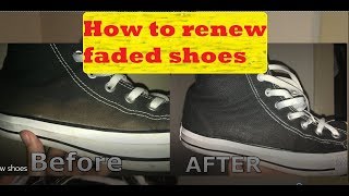 How to quotrenewquot faded shoes [upl. by Attevad]