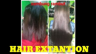 TUTORIAL SAMBUNG RAMBUT atau HAIR EXTENTION pake RING [upl. by Chafee]