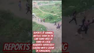 Gwa Kairu area of Ruiru as local residents reportedly clashed with a group of foreigners [upl. by Ysle]